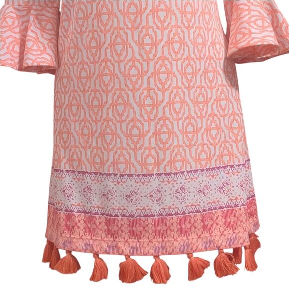 Cabana Life Off the Shoulder Tassel Dress XS Palm Beach Tropical Vacation Beach - Picture 7 of 11